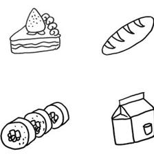 卡通食物简笔画图片怎么画